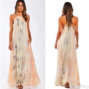 Young Fabulous & Broke Elie Buttercup Picnic Tie-Dye Trapeze Dress M
